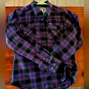 Purple and gray plaid Dixon flannel